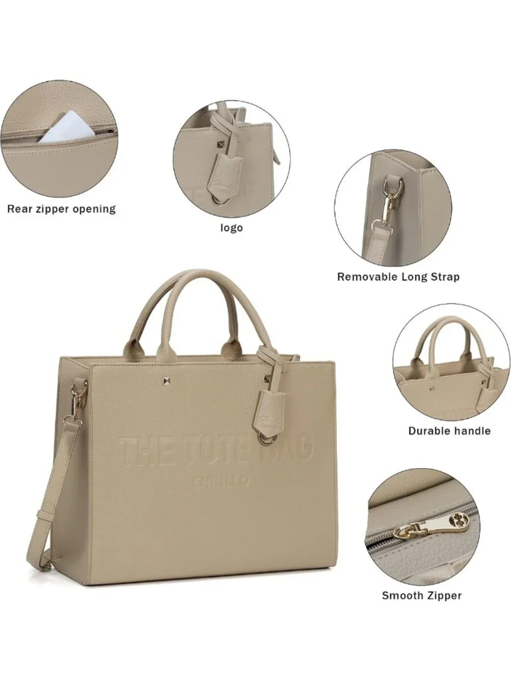 Stylish Tote Bag for Women - Versatile Top Handle Satchel Purse with Shoulder